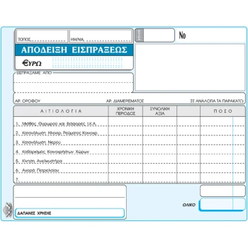 Απόδειξη Εισπράξεως Κοινοχρήστων 244 διπλότυπη 13x18cm Typotrust