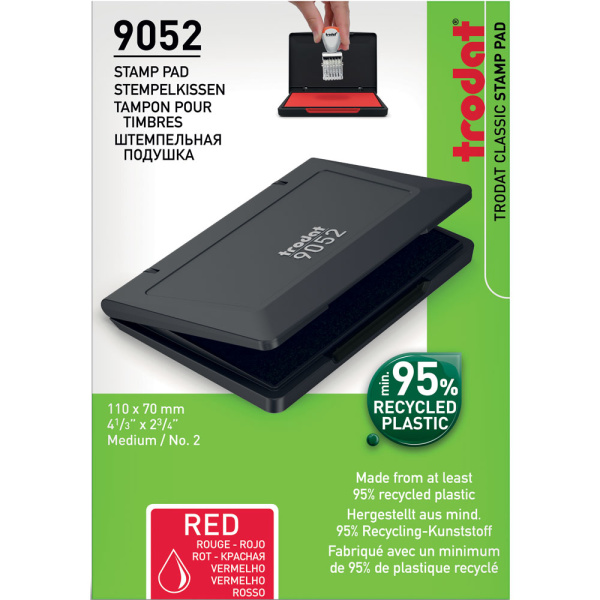 ΤΑΜΠΟΝ TRODAT 9052 ΚΟΚΚΙΝΟ 7x11cm ΣΦΡΑΓΙΔΩΝ ΑΠΛΩΝ