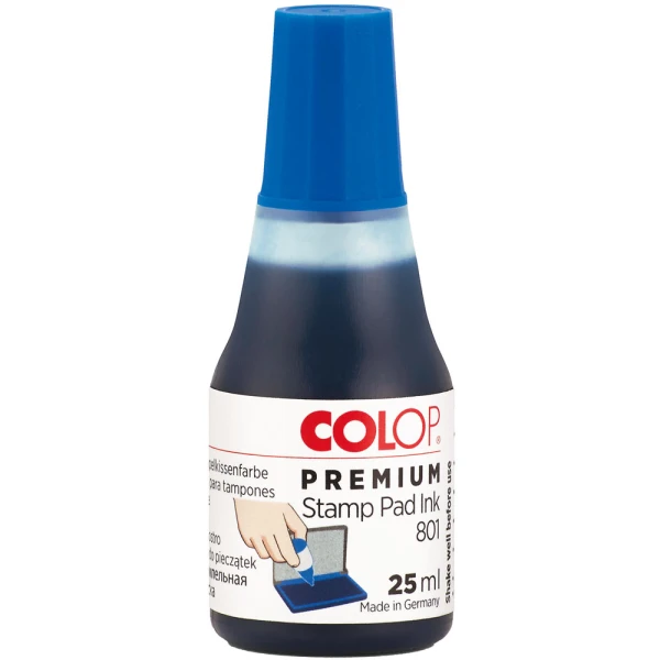 Μελάνι Σφραγίδων Colop 801 Μπλε 25ml για ταμπόν