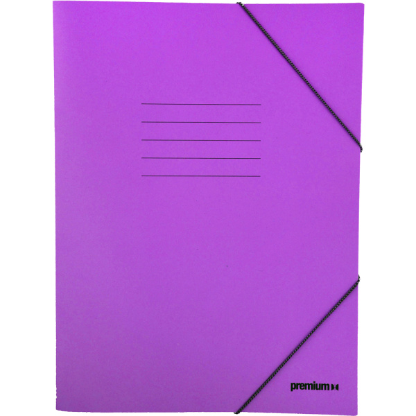 Φάκελος με αυτιά και λάστιχο Μωβ Πρέσπαν Premium 25x35cm