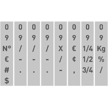 trodat printy 15128 numberer 8 bands additional characters
