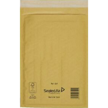 ΦΑΚΕΛΟΣ ΦΥΣΑΛΙΔΩΝ 180x260mm SEALED AIR D/1 MAIL LITE GOLD  Ο φάκελος εξωτερικά είναι κατασκευασμένος από γυαλιστερό χαρτί κράφτ, πάνω στον οποίο μπορούμε να γράψουμε με οποιονδήποτε στυλό ή μαρκαδόρο.  Είναι πολύ φιλικός στην τοποθέτηση αυτοκόλλητων ετικετών διεύθυνσης.  Είναι κατασκευασμένος από 60% ανακυκλώσιμα υλικά.  Είναι σχεδιασμένος για να ανακυκλώνεται.  Η εσωτερική ωφέλιμη διάσταση είναι 18x26cm και έχει επένδυση από πλαστικές αεροφυσαλίδες, που προστατεύουν τα πολύτιμα και εύθραυστα αντικείμενα που τοποθετούμε μέσα.  Η εξωτερική διάσταση του φακέλου είναι 20x32cm. Ο φάκελος είναι ιδιαίτερα ελαφρύς και δίνει την δυνατότητα να χρησιμοποιηθεί σε οποιαδήποτε μεταφορά αντικειμένων.  Μπορείτε να την προμηθευτείτε ανά τεμάχιο ή σε συσκευασία των 10 τεμαχίων ή σε κιβώτιο των 100 τεμαχίων.   	Εσωτερική ωφέλιμη διάσταση είναι 18x26cm.  	Εξωτερική διάσταση είναι 20x32cm  	Κλείνει με αυτοκόλλητη ταινία  	Ιδιαίτερα ανθεκτικός  	Επένδυση από αεροφυσαλίδες  	Χρώμα Kraft  	Εταιρία Sealed Air.  	Μοντέλο Mail Lite Gold  	Κωδικός D/1