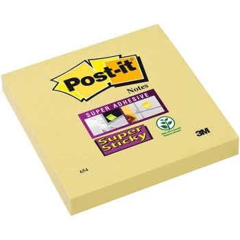 Αυτοκόλλητα Σημειώσεων Post-it Κίτρινα 76x76mm 90 φύλλα 654