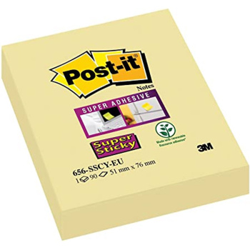 Αυτοκόλλητα Σημειώσεων Post-it Κίτρινα 47.6x76mm 90 φύλλα Νο 656