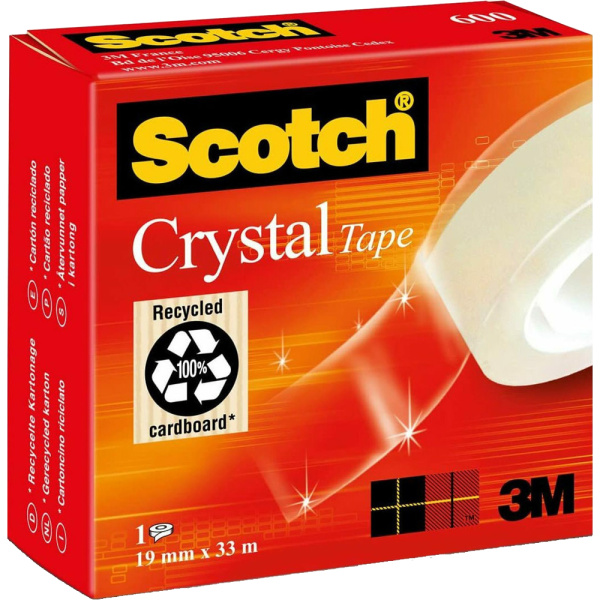 ΣΕΛΟΤΕΪΠ 3Μ SCOTCH 600 CRYSTAL ΔΙΑΦΑΝΟ 19mmx33m