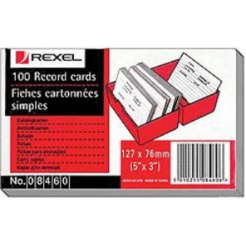 Καρτέλες Αποδελτίωσης Rexel 12.7x7.6cm Ριγέ 8460