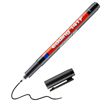 Edding 141f Μαύρος Μαρκαδόρος Ανεξίτηλος 0.6mm