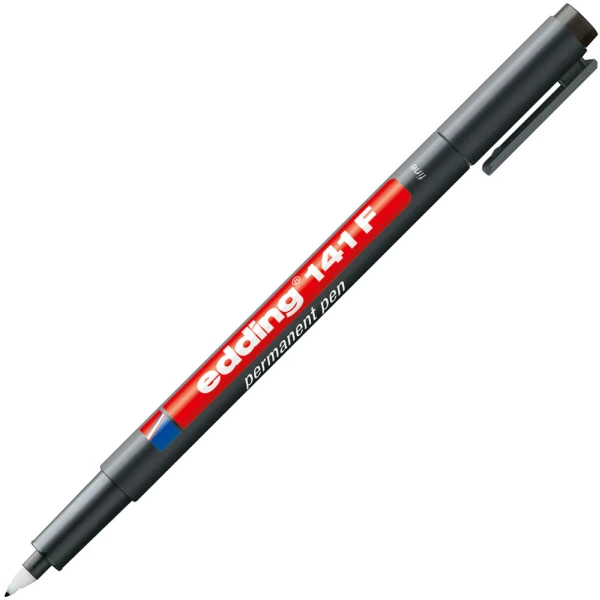 ΜΑΡΚΑΔΟΡΟΣ EDDING 141/F ΑΝΕΞΙΤΗΛΟΣ ΜΑΥΡΟΣ 0.6MM ΣΤΡΟΓΓΥΛΟΣ