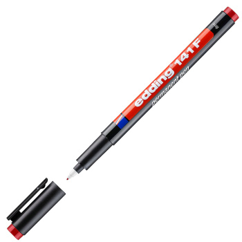 ΜΑΡΚΑΔΟΡΟΣ EDDING 141/F ΑΝΕΞΙΤΗΛΟΣ ΚΟΚΚΙΝΟΣ 0.6MM ΣΤΡΟΓΓΥΛΟΣ