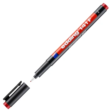 ΜΑΡΚΑΔΟΡΟΣ EDDING 141/F ΑΝΕΞΙΤΗΛΟΣ ΚΟΚΚΙΝΟΣ 0.6MM ΣΤΡΟΓΓΥΛΟΣ
