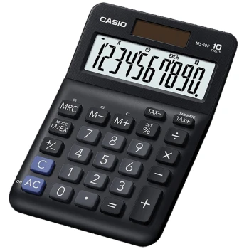 Αριθμομηχανή Casio 10 ψηφίων MS-10F Μαύρη