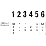 Trodat Classic numberer 6 bands aditional characters