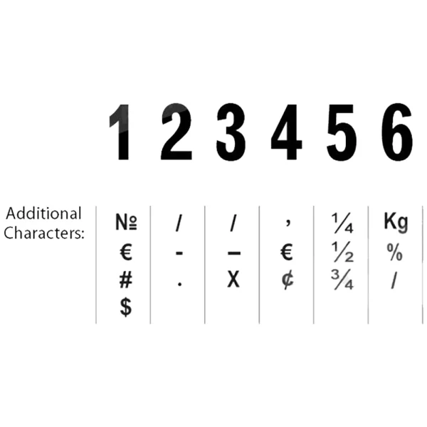 Trodat Classic numberer 6 bands aditional characters