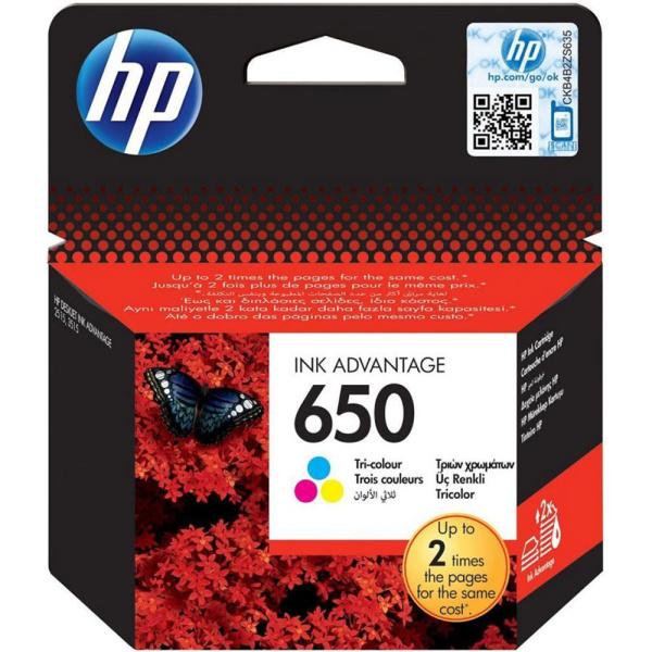 Μελάνι Hp 650 Tri-Colour CZ102AE Inkjet Cartridge