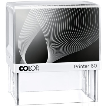 Σφραγίδα Μηχανικών Colop G7 New Printer 60 Αυτομελανώμενη Λευκή με Μαύρη ετικέτα, για κατασκευή σφραγίδας έως 5 γραμμών κειμένου.