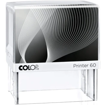 Σφραγίδα Μηχανικών Colop G7 New Printer 60 Αυτομελανώμενη Λευκή με Μαύρη ετικέτα, για κατασκευή σφραγίδας έως 5 γραμμών κειμένου.