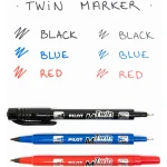 ΜΑΡΚΑΔΟΡΟΣ ΜΑΥΡΟΣ PILOT TWIN MARKER FINE + EXTRA FINE ΜΕ ΔΙΠΛΗ ΜΥΤΗ