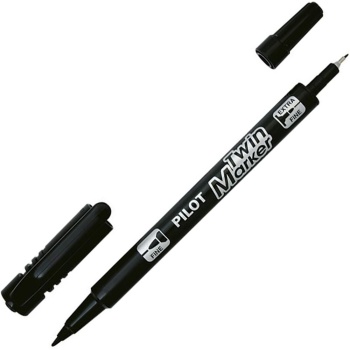Μαρκαδόρος Μαύρος Pilot Twin Marker