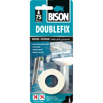 Ταινία διπλής όψεως Double Fix Bison 19mmx1.5m