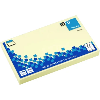 Info-Notes 125x75mm Κίτρινα Αυτοκόλλητα σημειώσεων 100 φύλλα 5655-01