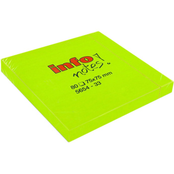 Info-Notes 75x75cm Πράσινα Αυτοκόλλητα σημειώσεων 80 φύλλα 5654-33