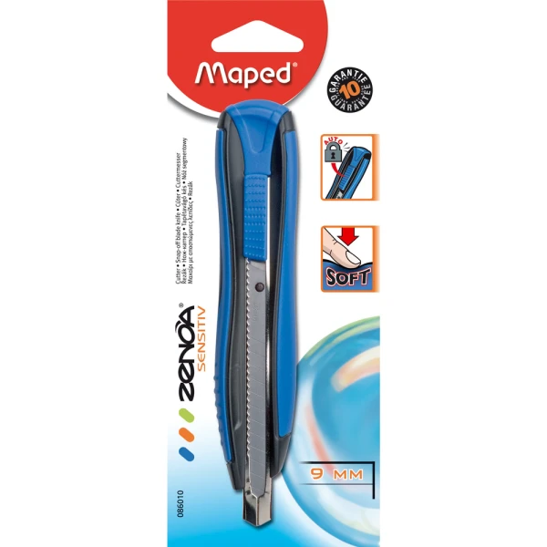 Maped Zenoa Sensitiv Κοπίδι Λάμα 18mm Μεταλλικό Μπλε χειρός με Stop