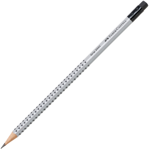Μολύβι Γκρι Faber-Castell Grip 2001 με γόμα