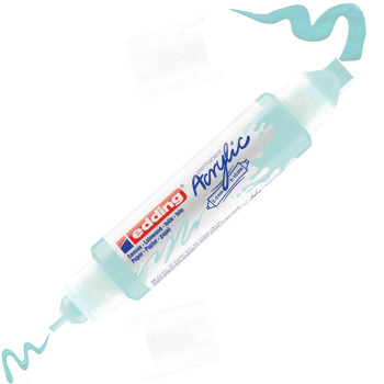 Ο Νέος Edding 5400 Pastel Blue No 916 Ακρυλικός 3D Μαρκαδόρος πλήρης επικάλυψης με μύτη και στα 2 άκρα του, πάχους 2-3mm και 5-10mm.