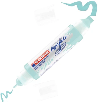 Ο Νέος Edding 5400 Pastel Blue No 916 Ακρυλικός 3D Μαρκαδόρος πλήρης επικάλυψης με μύτη και στα 2 άκρα του, πάχους 2-3mm και 5-10mm.