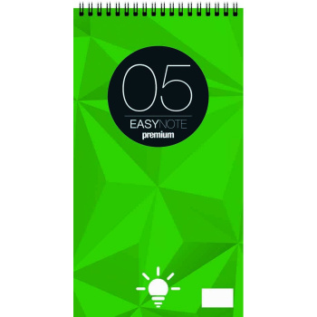 EasyNote Μπλοκ Σπιράλ Νο5 Λευκό Σημειώσεων 13.5x24.5cm Premium