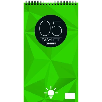 EasyNote Μπλοκ Σπιράλ Νο5 Λευκό Σημειώσεων 13.5x24.5cm Premium