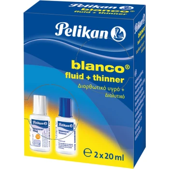 PELIKAN BLANCO ΔΙΟΡΘΩΤΙΚΟ ΣΕΤ ΥΓΡΟ + ΔΙΑΛΥΤΙΚΟ 2x20ml