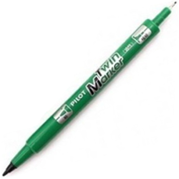ΜΑΡΚΑΔΟΡΟΣ ΠΡΑΣΙΝΟΣ PILOT TWIN MARKER FINE + EXTRA FINE ΜΕ ΔΙΠΛΗ ΜΥΤΗ