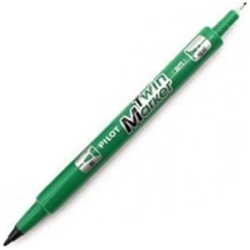 ΜΑΡΚΑΔΟΡΟΣ ΠΡΑΣΙΝΟΣ PILOT TWIN MARKER FINE + EXTRA FINE ΜΕ ΔΙΠΛΗ ΜΥΤΗ