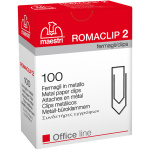 Συνδετήρες Romaclip No 2 ύψους 25mm Τεμάχια 100