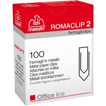 Συνδετήρες Romaclip No 2 ύψους 25mm Τεμάχια 100