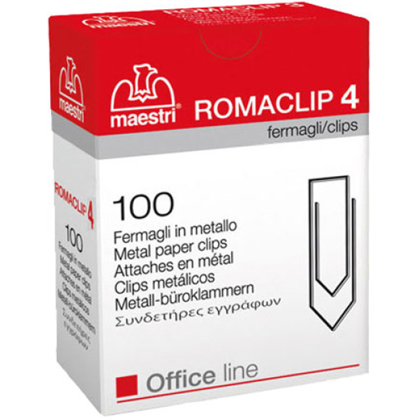 Συνδετήρες Romaclip No 4 ύψους 35mm Τεμάχια 100