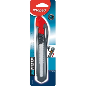 MAPED OFFICE UNIVERSAL ΚΟΠΙΔΙ 18mm ΛΑΜΑ ΠΛΑΣΤΙΚΟ KOKKINO ΧΕΙΡΟΣ ΜΕ STOP