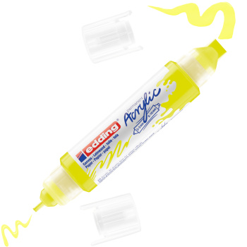 EDDING 5400 NEON YELLOW 065 ΑΚΡΥΛΙΚΟΣ 3D ΜΑΡΚΑΔΟΡΟΣ ΔΙΠΛΗΣ ΜΥΤΗΣ