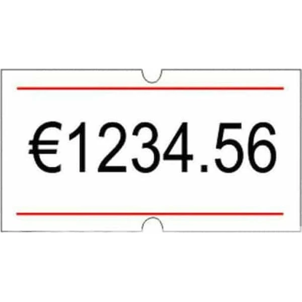 ΕΤΙΚΕΤΕΣ ΕΤΙΚΕΤΟΓΡΑΦΟΥ 21x12 ΚΟΚΚΙΝΗ ΓΡΑΜΜΗ PRINTEX