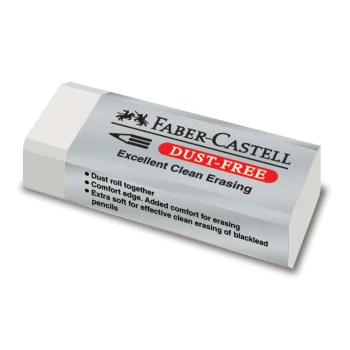 Γόμα Λευκή Faber Castell Dust-Free Vinyl Eraser 187120