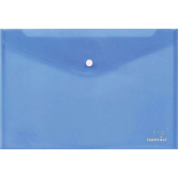 Φάκελος Α4 Μπλε Typotrust 33x23.2cm με κουμπί FP25004-03