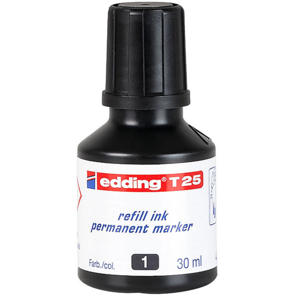 Μελάνι Edding T25 Μαύρο Ανεξίτηλων Μαρκαδόρων 30ml