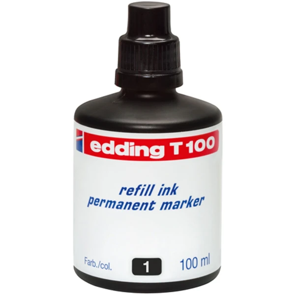 Μελάνι Edding T100 Μαύρο Ανεξίτηλων Μαρκαδόρων 100ml