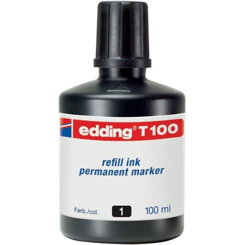 Μελάνι Edding T100 Μαύρο Ανεξίτηλων Μαρκαδόρων 100ml