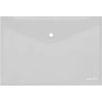 Φάκελος Α5 Διάφανος Typotrust 23.5x18cm με κουμπί FP25005-10