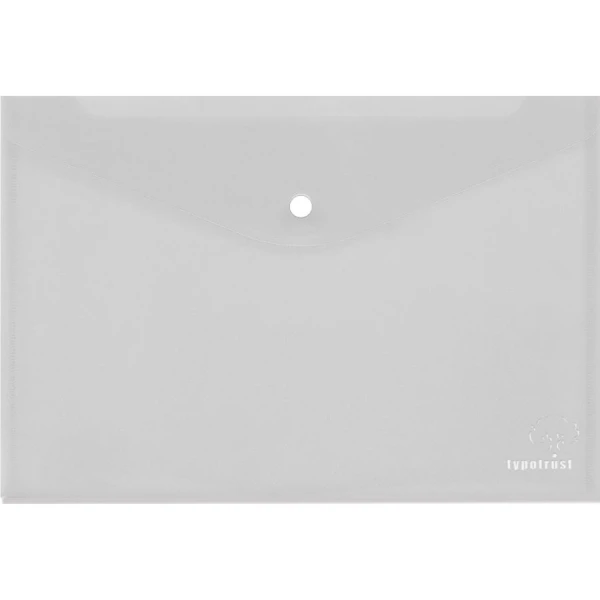 Φάκελος Α5 Διάφανος Typotrust 23.5x18cm με κουμπί FP25005-10