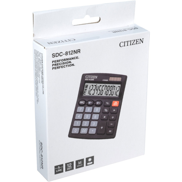 ΑΡΙΘΜΟΜΗΧΑΝΗ CITIZEN SDC-812NR ΜΑΥΡΗ 12 ΨΗΦΙΩΝ