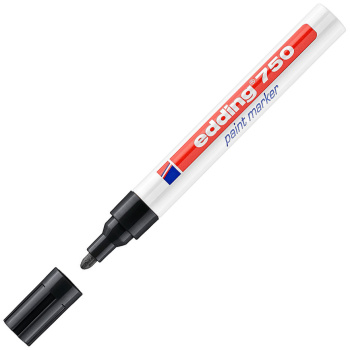 ΜΑΡΚΑΔΟΡΟΣ ΛΑΔΙΟΥ EDDING 750 ΜΑΥΡΟΣ 2-4mm