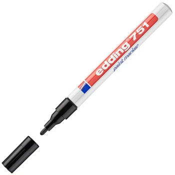 ΜΑΡΚΑΔΟΡΟΣ ΛΑΔΙΟΥ EDDING 751 ΜΑΥΡΟΣ 1-2mm